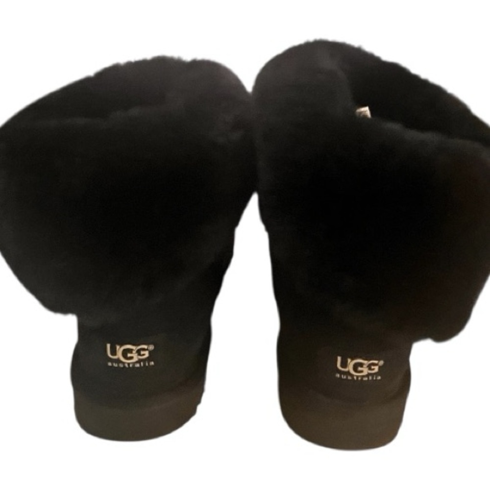 UGG Azalea Boots Black with UGG Silver Rhinestone Bling Letters size 9 - Picture 5 of 11